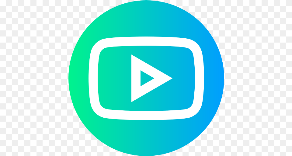 Blue Youtube Icon Youtube Icon Blue, Logo, Disk Free Png Download