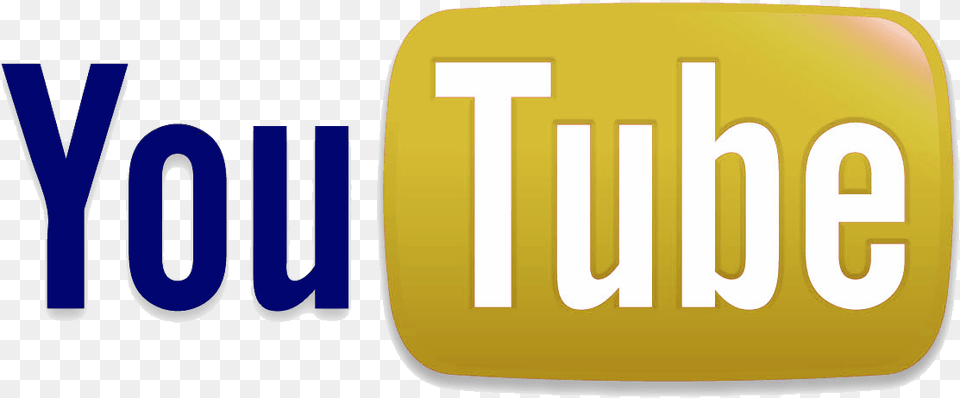 Blue Youtube Logo Yellow And Blue Youtube Logo, License Plate, Transportation, Vehicle, Text Png