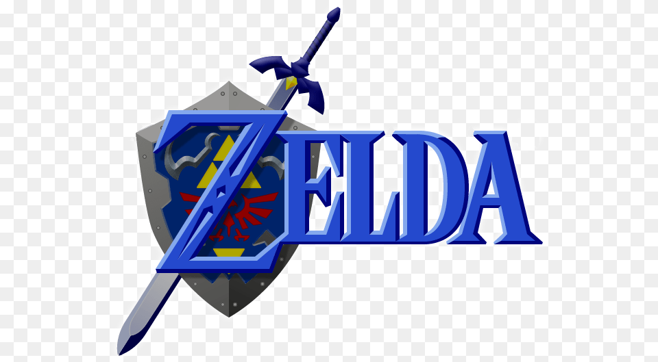 Blue Zelda Logo Zelda Ocarina Of Time Icon, Sword, Weapon, Armor, Shield Png Image