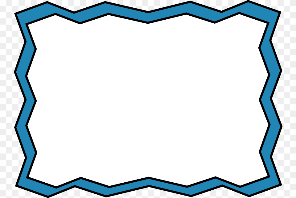 Blue Zig Zag Frame Blue Clip Art Border, Paper Png