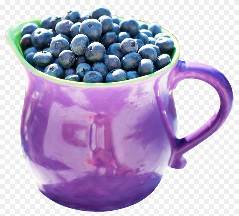 Blueberries In Jug Pngpix Blueberry, Berry, Food, Fruit, Plant Png Image