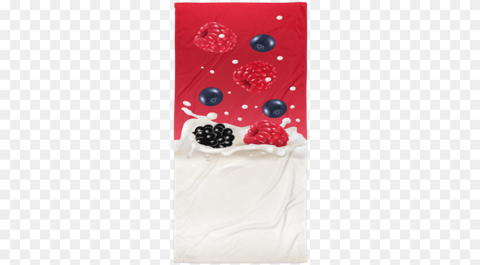 Blueberry And Raspberry With Milk Towel Ice Cream, Berry, Produce, Plant, Fruit Free Png Download