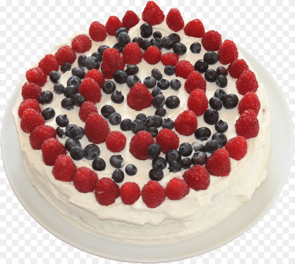 Blueberry Birthday Cake Image Pavlova Transparent, Berry, Produce, Plant, Fruit Free Png
