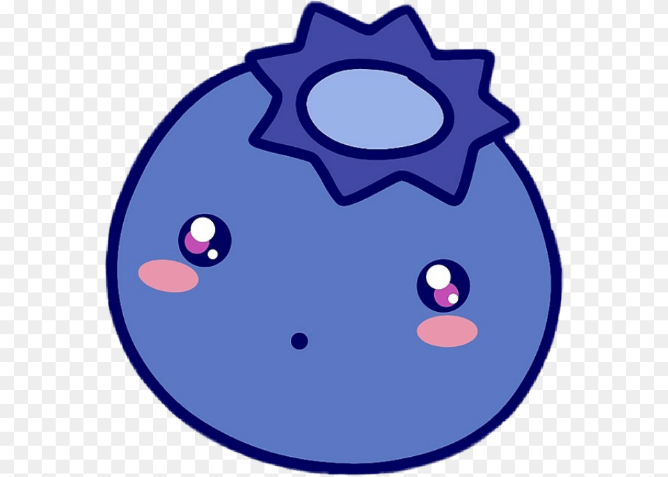 Blueberry Blue Kawaii, Egg, Food Free Png