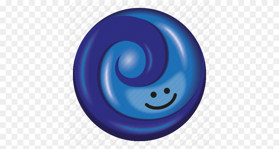 Blueberry Candy Dark Blue Light Blue Lollipop Icon, Plate, Toy, Sphere Png Image