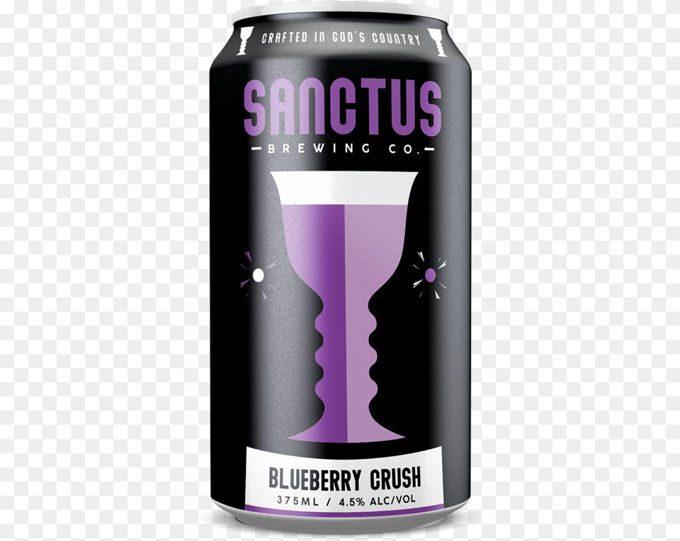 Blueberry Crush 45 Sanctus Brewing Co Sanctus Stout, Alcohol, Beer, Beverage, Can Png Image
