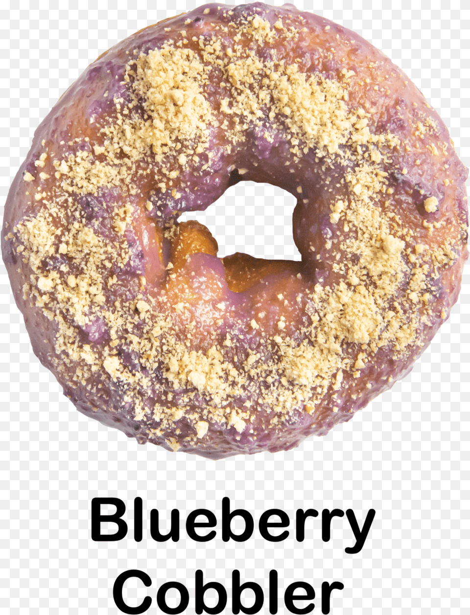 Blueberry Frosting And Graham Cracker Doughnut, Bread, Food, Sweets, Bagel Free Png