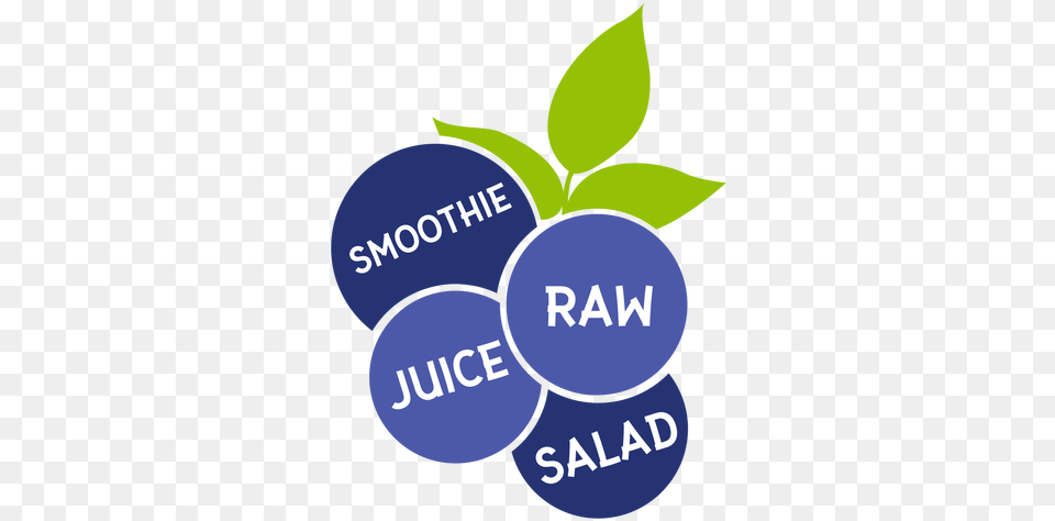 Blueberry Leaf Smoothie Raw Juice Salad Flat Transparent Graphic Design, Berry, Food, Fruit, Plant Free Png