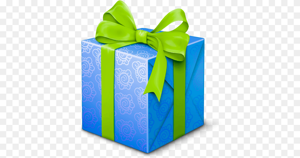 Bluebox Gift Blue And Green, Birthday Cake, Cake, Cream, Dessert Free Png Download