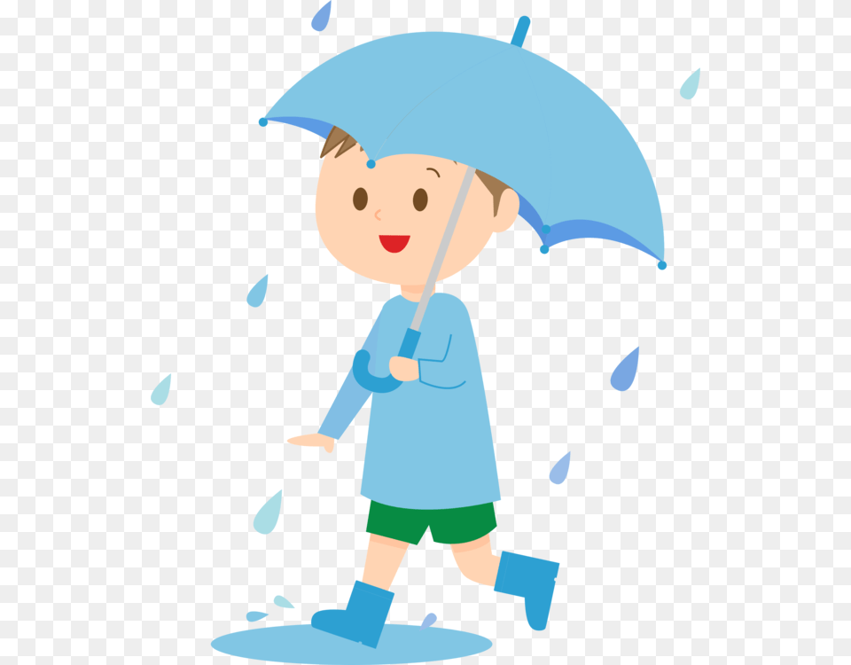 Blueboymale Boy In Rain Clipart, Clothing, Coat, Canopy, Baby Free Png Download