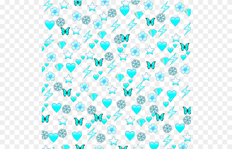 Blueemojibackground Backgrounds Heartcrownheartcrown Aesthetic Emoji Background, Pattern, Outdoors Free Transparent Png