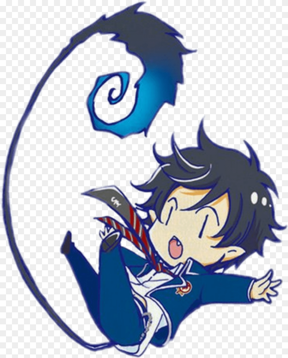 Blueexorcist Aonoexorcist Rin Okumura Rinokumura Ao No Exorcist Sticker, Baby, Book, Comics, Person Free Png Download