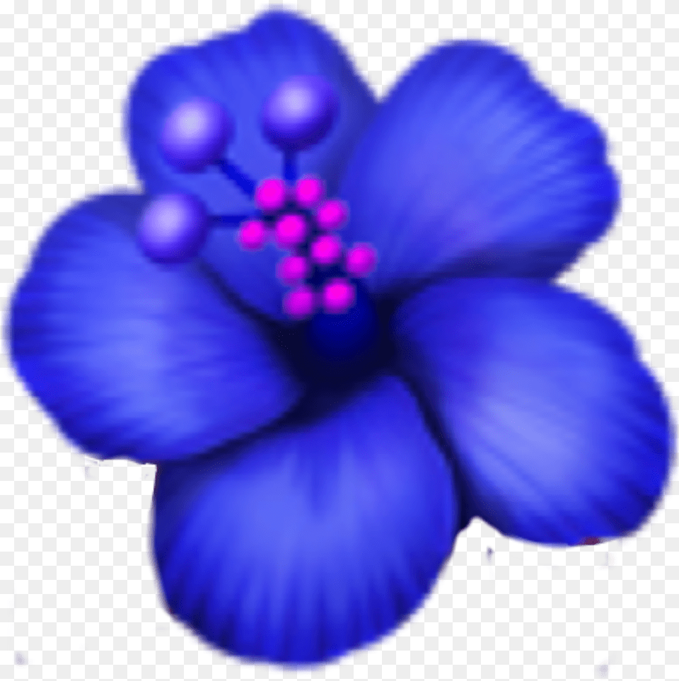 Blueflower Emoji Emojisticker Hawaiian Hibiscus Emoji, Anemone, Flower, Plant, Baby Free Png