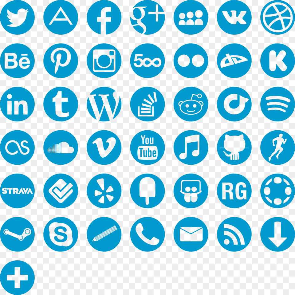 Bluegrid Social Media Icons Round Free, Symbol, Person, Pattern, Text Png Image