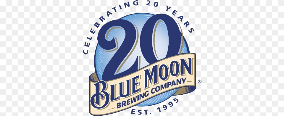 Bluemoon Blue Moon Beer Celebrating 20 Years 6in Pint Glass, Logo, Can, Tin, Text Free Transparent Png
