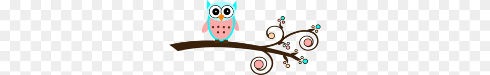 Bluepink Owl On Branch Clip Art, Baby, Person, Face, Head Free Png