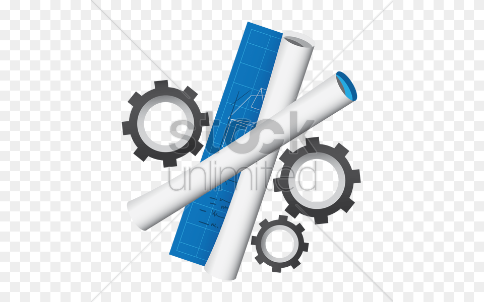 Blueprint And Gears Vector Image, Text Free Png