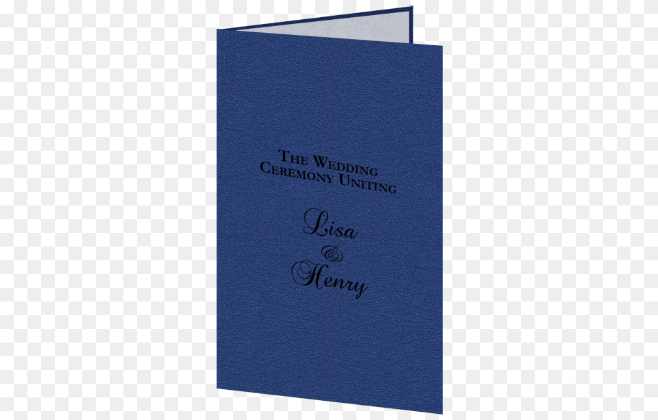 Blueprint Metallic Wedding Program Kit White Parchment Insert, Text Free Transparent Png