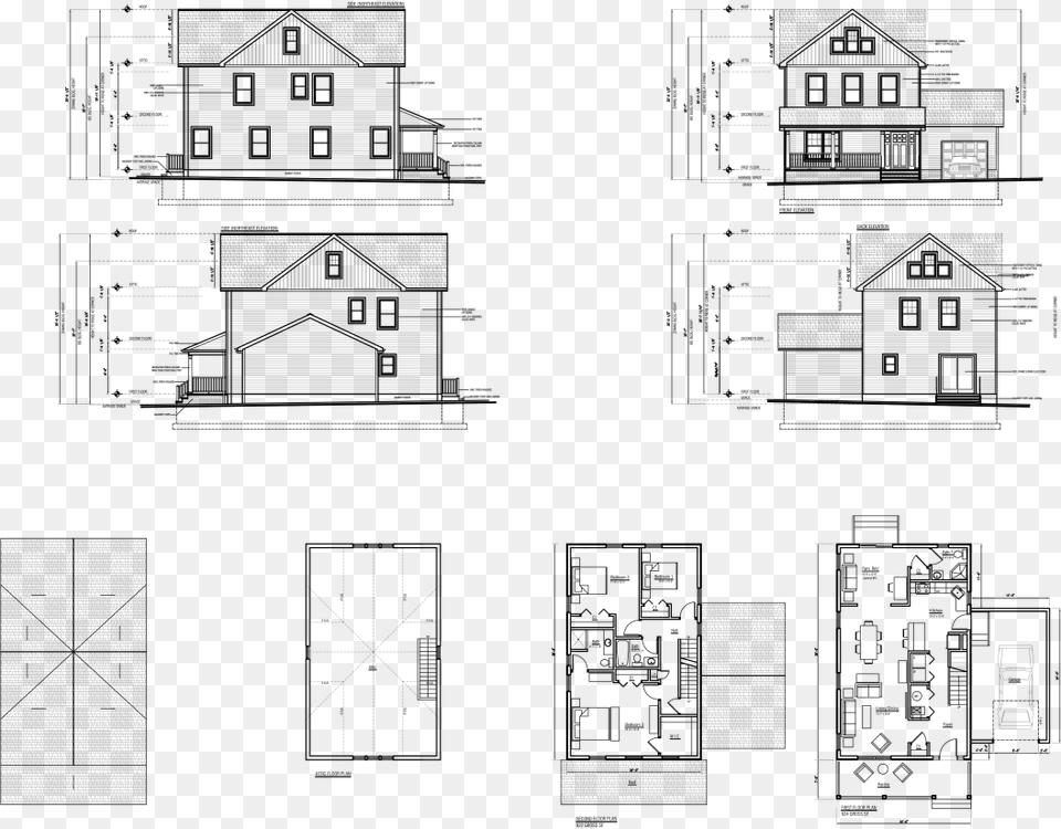 Blueprints For The Livingston Home The Front View And Technical Drawing Free Transparent Png