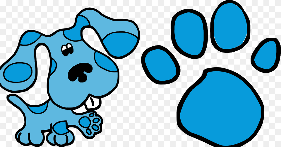 Blues Clues Clip Art And Footprint Clipart, Turquoise, Animal, Bear, Mammal Free Png Download