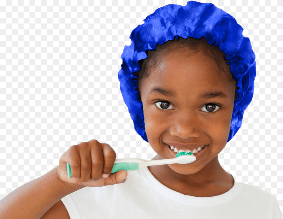 Blues Clues Kidsu0027 Satin Bonnet Glow By Daye Toothbrush, Clothing, Hat, Brush, Device Free Png