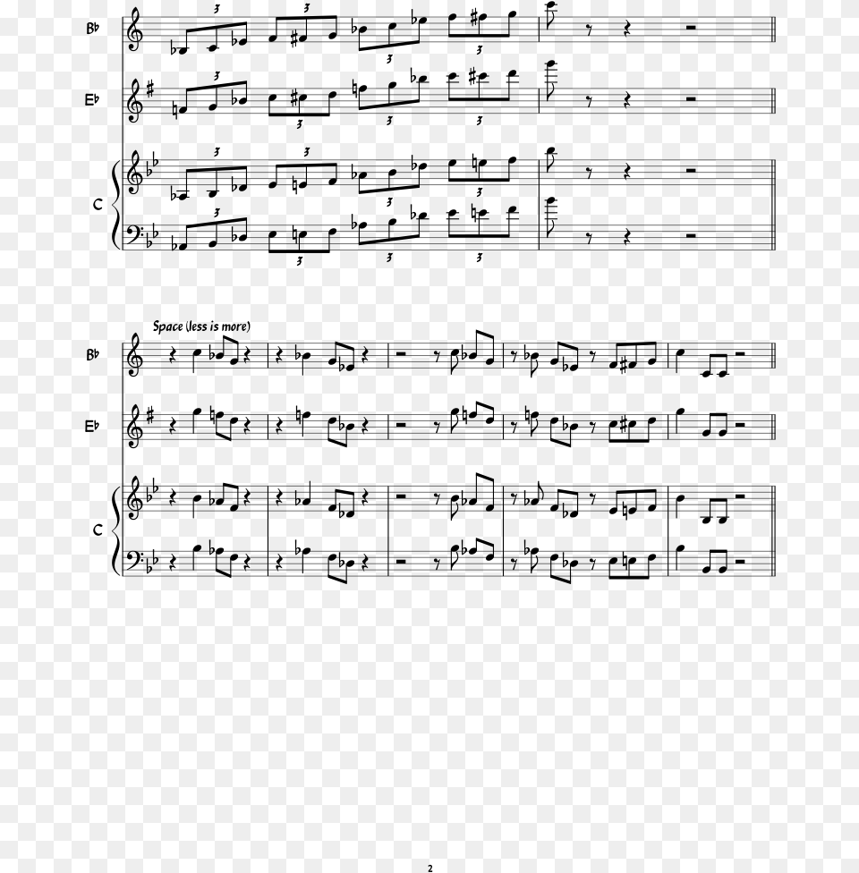 Blues Clues Sheet Music Composed By Jason Haury 2 Of Trumpet, Gray Png Image