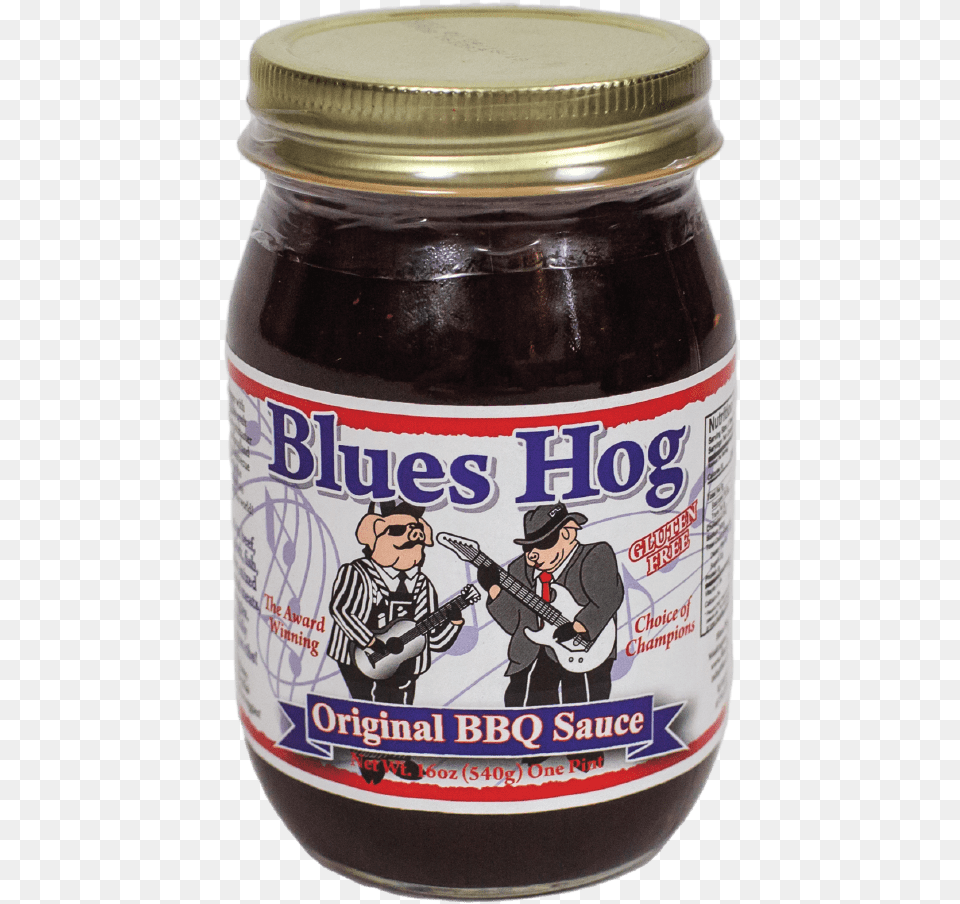 Blues Hog Original Bbq Sauce, Person, Jar, Guitar, Musical Instrument Png