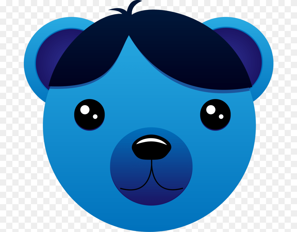 Blueteddy Bearcarnivoran Bear With Blue Hair, Disk, Toy Png Image