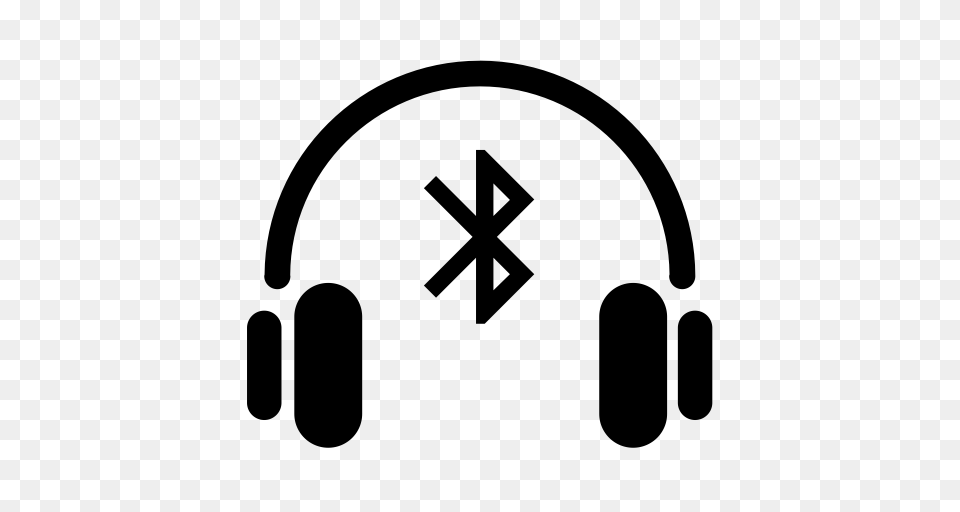 Bluetooth Headset Handsfree Connectivity Headphone Icon With, Gray Png