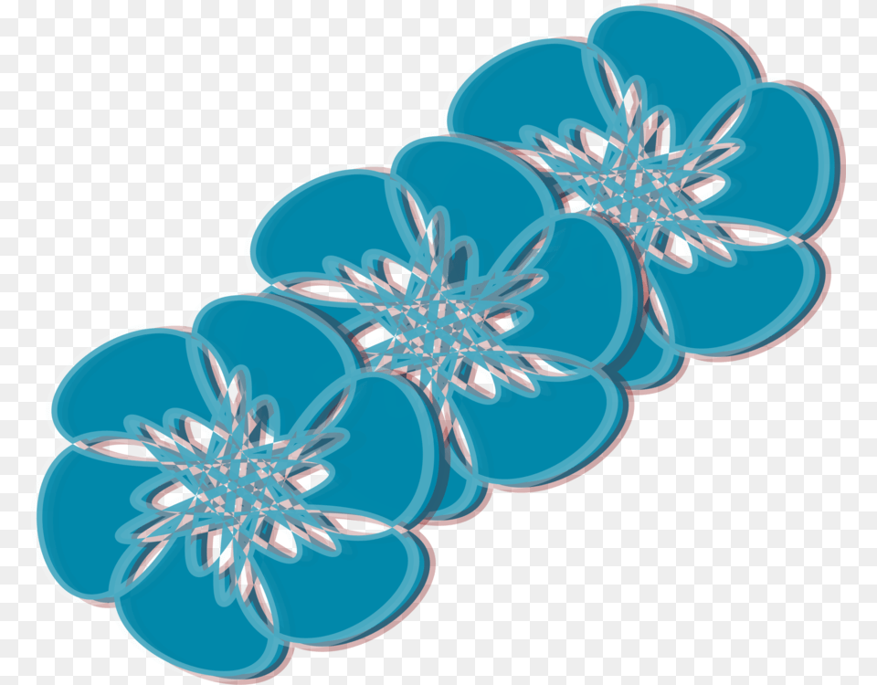 Blueturquoiseflower Flower Teal Transparent, Pattern, Accessories, Ammunition, Grenade Free Png