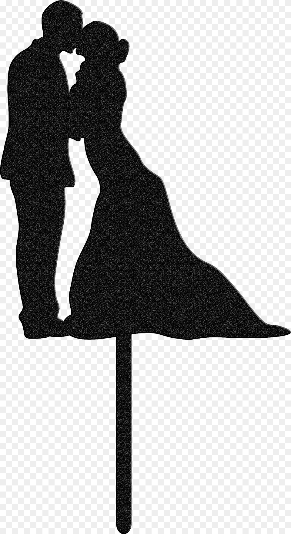 Bluewater Decor Wedding Couple Cake Topper Black Wedding Cake Topper Clipart, Silhouette, Adult, Bride, Female Png Image
