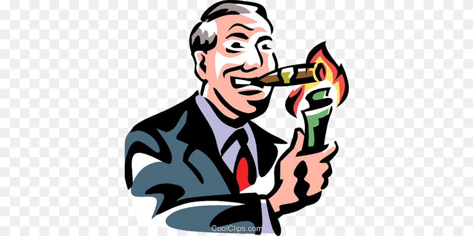 Blunt Clipart Cigar Lighting Cigars With Money, Adult, Male, Man, Person Free Transparent Png