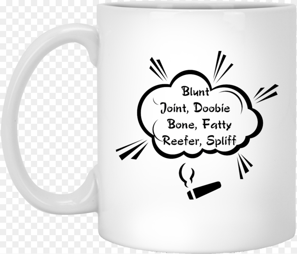 Blunt Joint Doobie Mug Cloud Text, Cup, Beverage, Coffee, Coffee Cup Png Image