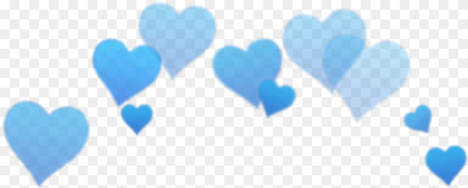 Blur Filter Blue Heart Crown Png Image