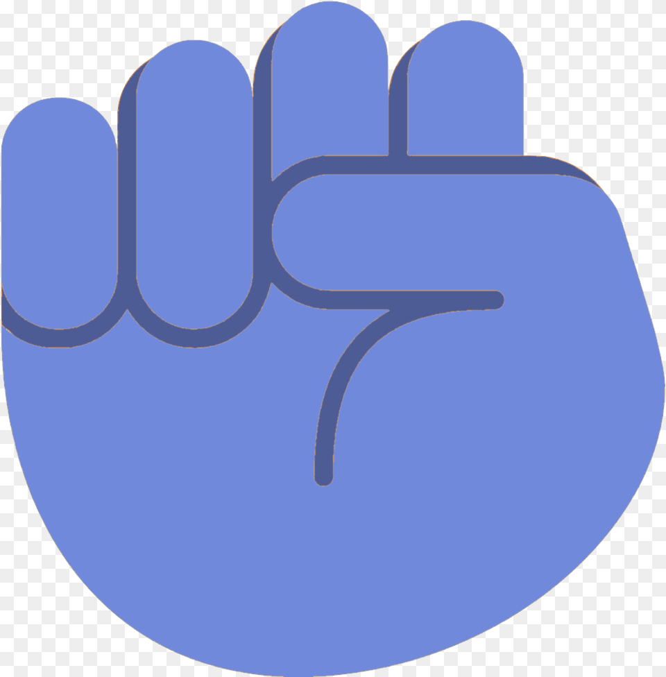 Blurplefist Discord Emoji Emoji Hand Black, Body Part, Person, Fist Free Png