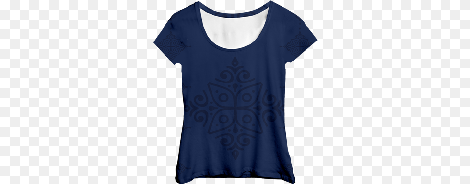 Blusa Azul Com Florais Mc Sweater, Clothing, T-shirt, Blouse Png