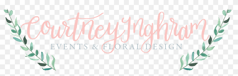 Blush And Blue Watercolor Garland Logo Calligraphy, Art, Graphics, Floral Design, Pattern Free Transparent Png