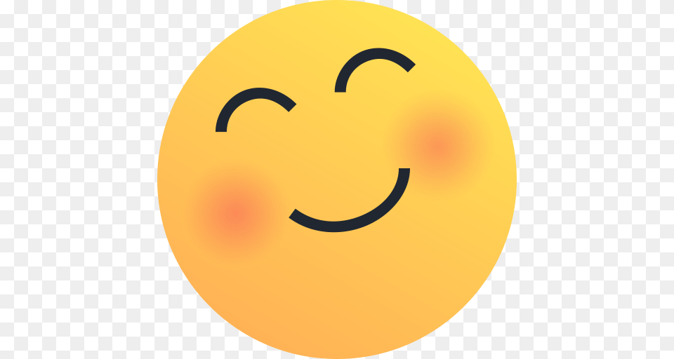 Blush Emoji Emoticon Happy Joy Love Reaction Icon, Astronomy, Moon, Nature, Night Png Image
