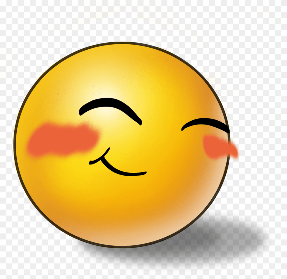 Blushing Emoji Photos Blushing Smiley Face Gif, Head, Person, Astronomy, Moon Png Image