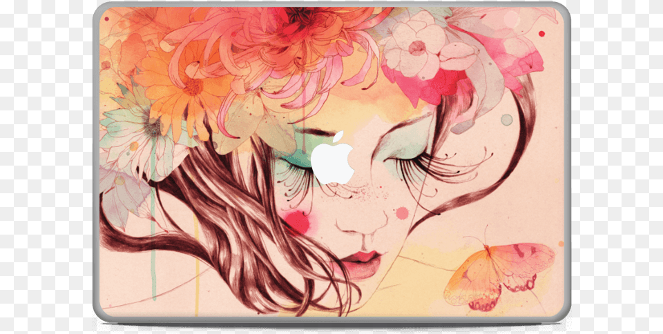 Blushing Girl Skin Macbook Pro 17 Mirabilia Conrad Roset, Adult, Person, Woman, Female Png Image