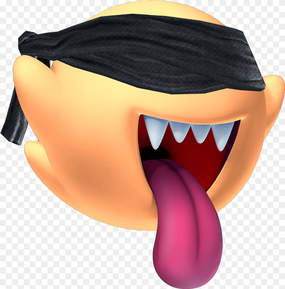 Bmbr Boo Artwork 6 Blindfold Boo Mario Characters Boo, Body Part, Mouth, Person, Tongue Free Transparent Png