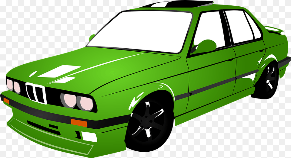 Bmw Car Green Vector Graphic On Pixabay Carros Antigos Verde, Sedan, Transportation, Vehicle, Machine Free Transparent Png