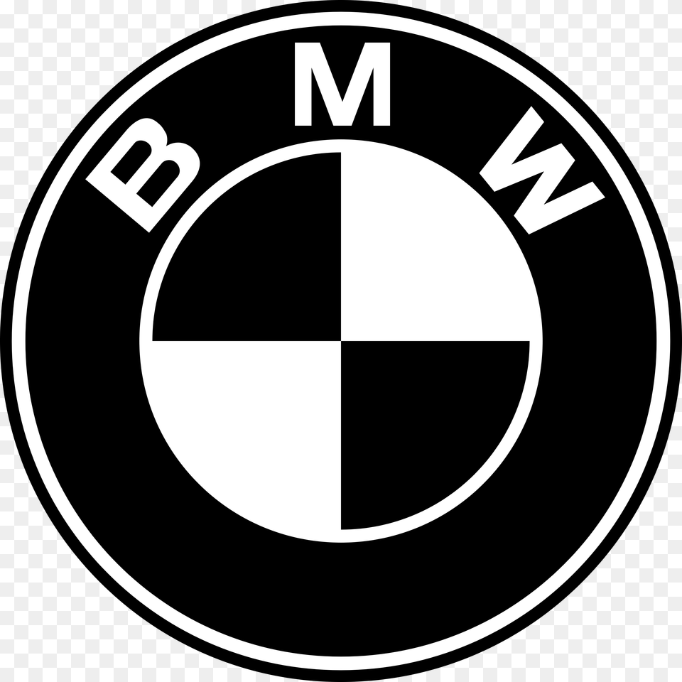 Bmw Logo Black And White, Symbol, Disk, Emblem Free Png Download
