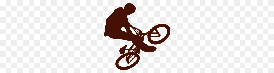 Bmx Bicycle Stunt Silhouette, Transportation, Vehicle, Machine, Wheel Free Png