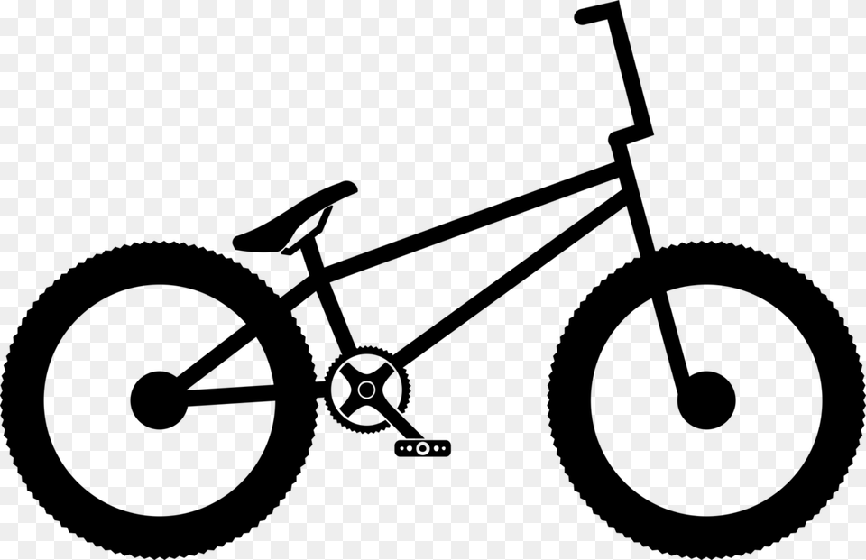 Bmx Bike Bicycle Wheels Drawing, Gray Png