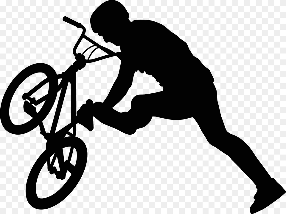 Bmx Bike Sport Man Cycling Sports Character, Gray Free Png