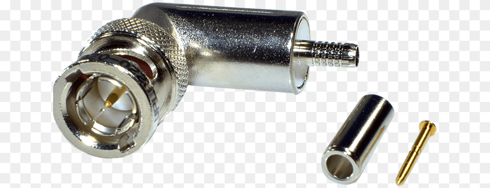 Bnc Plug Right Angle Crimp Coaxial Connector Electrical Connector, Adapter, Electronics Png Image