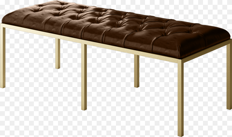 Bnch Brownls Gdb Ethan 60 The Long Ethan Everly Quinn Ahumada 4 Legs Leather Bench White, Furniture, Ottoman Free Transparent Png