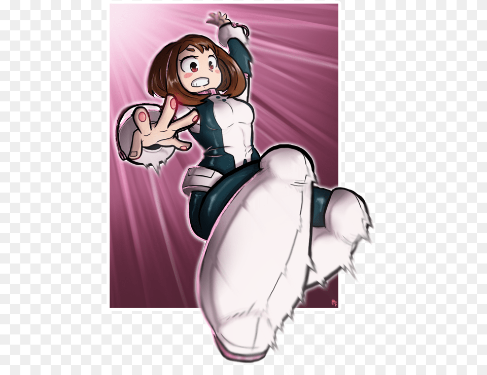 Bnha Action Shot Ochako Bnha, Book, Comics, Publication, Manga Free Transparent Png