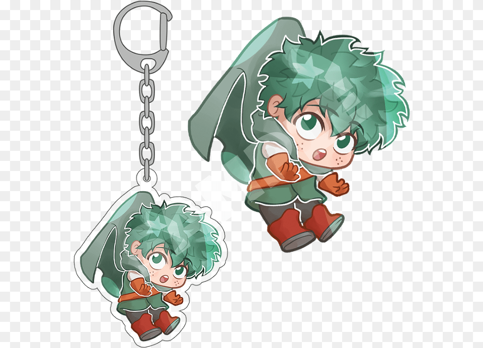 Bnha Fantasy Deku Acrylic Charm Fictional Character, Baby, Person, Face, Head Free Png Download